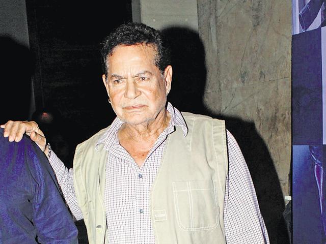 Writer Salim Khan  also attended the screening of Wazir in Mumbai. (photos: shakti yadav) 