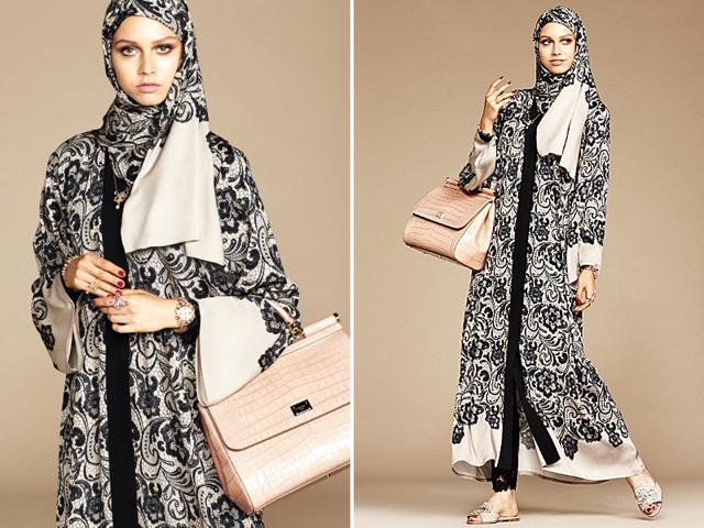 For the most part, the collection comes in neutral hues—luxe black and sandy beige—while a sprinkling of abayas capture the Sicilian spirit of the house (and make a nod to the Spring 2016 collection) with printed daisies, lemons, and lush red roses.  (Instagram) 