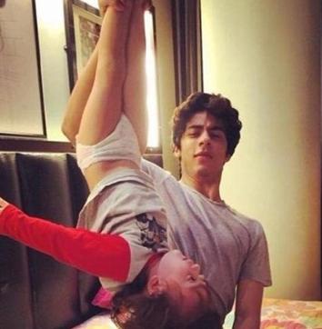 Aryan with his baby bro AbRam. (Instagram) Aryan with his baby bro AbRam. (Instagram)