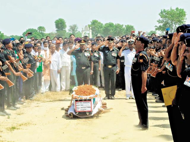 The security forces have clearly laid down rules for compensation to be awarded to the martyrs’ families and protocols are there to extend the support needed by them. But it has often been seen that the families are left to fend for themselves as red tape and sheer apathy add to their miseries. (HT File Photo) The security forces have clearly laid down rules for compensation to be awarded to the martyrs’ families and protocols are there to extend the support needed by them. But it has often been seen that the families are left to fend for themselves as red tape and sheer apathy add to their miseries. (HT File Photo)