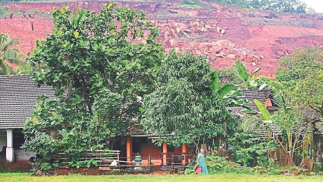 Sacorda in Goa, where villagers protested against mining activity. (HT Photo) Sacorda in Goa, where villagers protested against mining activity. (HT Photo)
