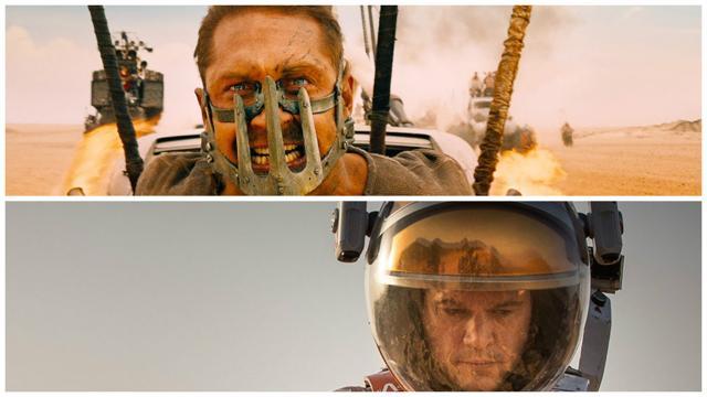 Mad Max: Fury Road and The Martian represent the genre pictures at the Globes. Mad Max: Fury Road and The Martian represent the genre pictures at the Globes.