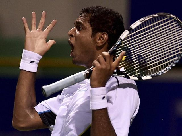 Ramkumar Ramanathan reacts during a match against Alexander Kudryavtsev of Russia at the ATP Chennai Open 2016 . (PTI) Ramkumar Ramanathan reacts during a match against Alexander Kudryavtsev of Russia at the ATP Chennai Open 2016 . (PTI)