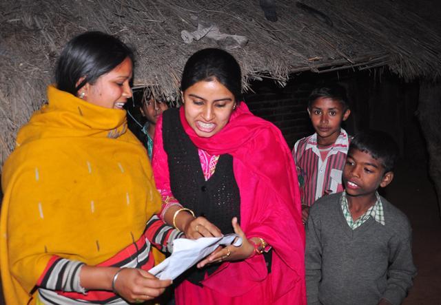 Richa,29, and her sister-in-law both are contesting for the post of sarpanch. (HT Photo )