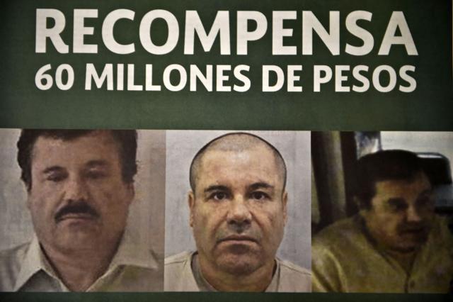 Photograph of a notice published in newspapers offering 60 million Mexican pesos (3.8 USD approximately) reward to anyone with information leading to the recapture of Joaquin "El Chapo" Guzman Loera, in Mexico City. (AFP) Photograph of a notice published in newspapers offering 60 million Mexican pesos (3.8 USD approximately) reward to anyone with information leading to the recapture of Joaquin "El Chapo" Guzman Loera, in Mexico City. (AFP)