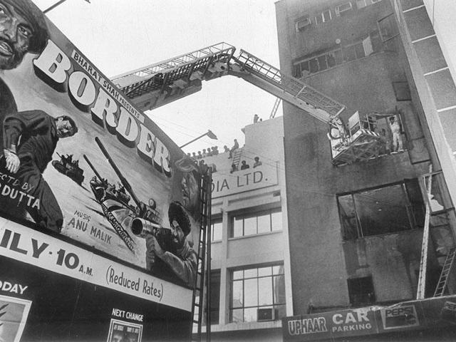 A major fire broke out in south Delhi's Uphaar Cinema on June 13, 1997. Firefighters and locals rescued many trapped inside, but 59 died due to asphyxiation. Over 100 were injured. (PTI File Photo) A major fire broke out in south Delhi's Uphaar Cinema on June 13, 1997. Firefighters and locals rescued many trapped inside, but 59 died due to asphyxiation. Over 100 were injured. (PTI File Photo)