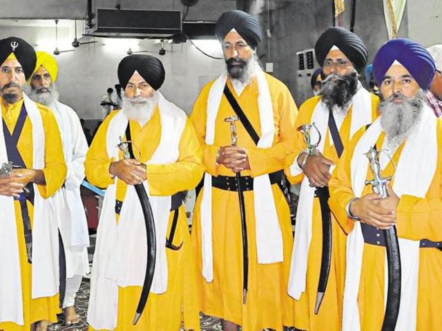 The dismissed Panj Pyaras (five beloved ones of the guru) will not approach the high court or any other judicial court against their dismissal from the services of the Shiromani Gurdwara Parbandhak Committee (SGPC). (HT Photo) The dismissed Panj Pyaras (five beloved ones of the guru) will not approach the high court or any other judicial court against their dismissal from the services of the Shiromani Gurdwara Parbandhak Committee (SGPC). (HT Photo)