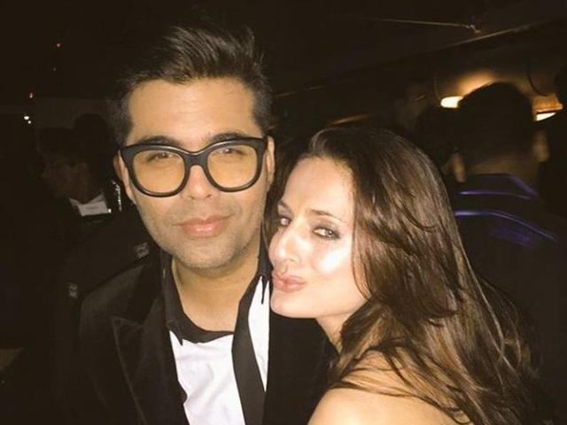 Director Karan Johar too turned up for the party with his hair game on point. And that pout, we like Ameesha. (Twitter) Director Karan Johar too turned up for the party with his hair game on point. And that pout, we like Ameesha. (Twitter)