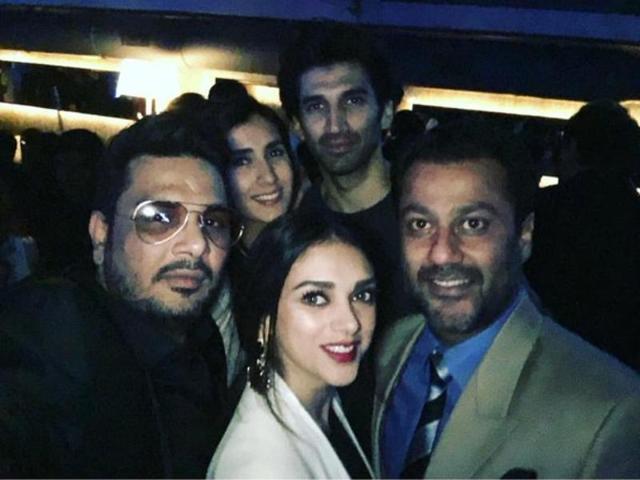 Actors Aditi Rao Hydari and Aditya Roy Kapur to made it to Hrithik Roshan’s birthday bash, along with director Abhishek Kapoor. (Twitter) Actors Aditi Rao Hydari and Aditya Roy Kapur to made it to Hrithik Roshan’s birthday bash, along with director Abhishek Kapoor. (Twitter)