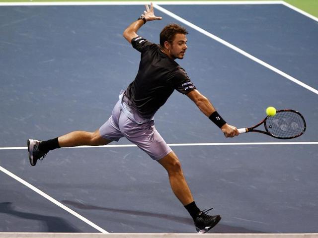 Swiss star Stan Wawrinka clinched his third Chennai Open singles title in a row, demolishing the challenge of Borna Coric in the final.(PTI Photo)