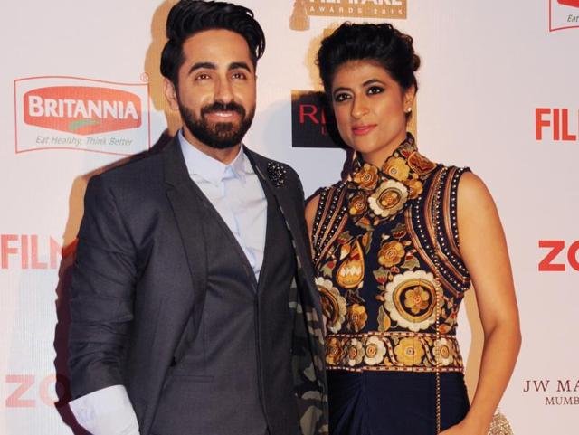 Actor-singer Ayushman Khurana attended the do with his wife Tahira Kashyap. (AFP) Actor-singer Ayushman Khurana attended the do with his wife Tahira Kashyap. (AFP)