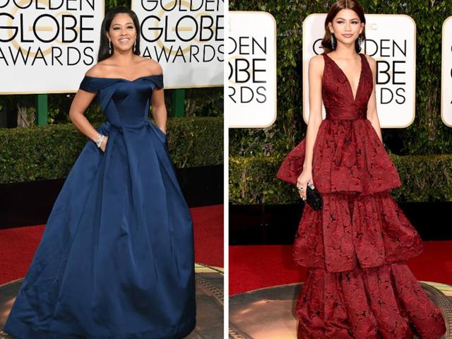 Gina Rodriguez and Zendaya  rock some serious fashion at the Golden Globes red carpet. (Agencies) 