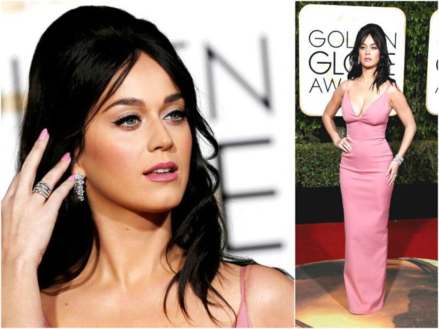 Singer Katy Perry wore a pretty pink dress. (Agencies)