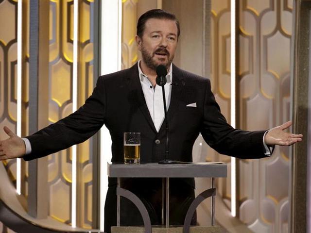 Ricky Gervais hosts the 73rd Golden Globe Awards in Beverly Hills, California. (REUTERS) Ricky Gervais hosts the 73rd Golden Globe Awards in Beverly Hills, California. (REUTERS)