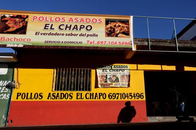 A man enters a roast chicken restaurant called "El Chapo" in the municipality of Badiraguato, in Sinaloa state, Mexico, January 9, 2016. (REUTERS) A man enters a roast chicken restaurant called "El Chapo" in the municipality of Badiraguato, in Sinaloa state, Mexico, January 9, 2016. (REUTERS)