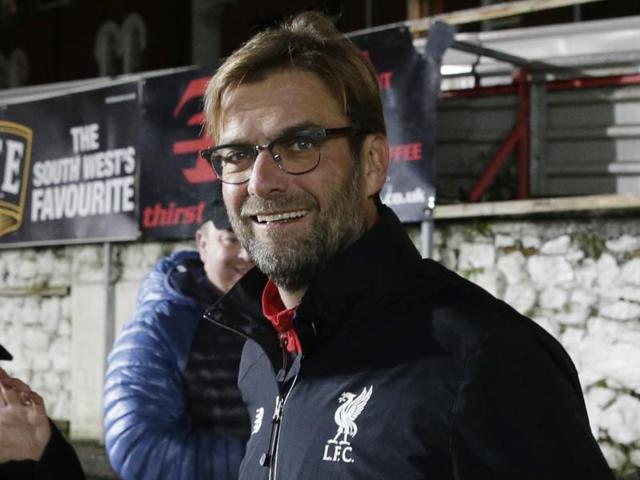 Liverpool manager Juergen Klopp gestures during the first leg of the English League Cup semifinal soccer match between Stoke City and Liverpool at the Britannia Stadium, Stoke on Trent, England, Tuesday, Jan. 5, 2016. (AP Photo/Rui Vieira) (AP Photo) Liverpool manager Juergen Klopp gestures during the first leg of the English League Cup semifinal soccer match between Stoke City and Liverpool at the Britannia Stadium, Stoke on Trent, England, Tuesday, Jan. 5, 2016. (AP Photo/Rui Vieira) (AP Photo)