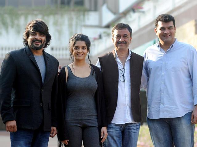 R Madhavan, Ritika Singh, producer Raj Kumar Hirani and Siddharth Roy Kapur pose during the promotion of Saala Khadoos in Mumbai on January 11, 2016. (AFP) R Madhavan, Ritika Singh, producer Raj Kumar Hirani and Siddharth Roy Kapur pose during the promotion of Saala Khadoos in Mumbai on January 11, 2016. (AFP)