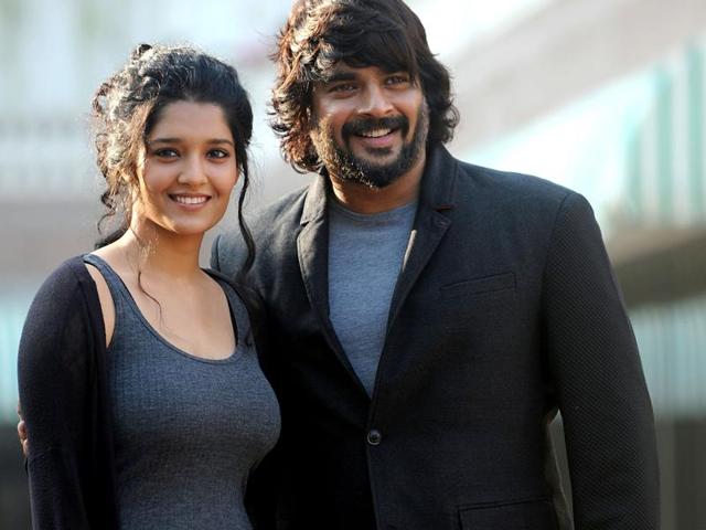 Ritika Singh and R Madhavan pose during the promotion of Saala Khadoos in Mumbai on January 11, 2016. (AFP) Ritika Singh and R Madhavan pose during the promotion of Saala Khadoos in Mumbai on January 11, 2016. (AFP)