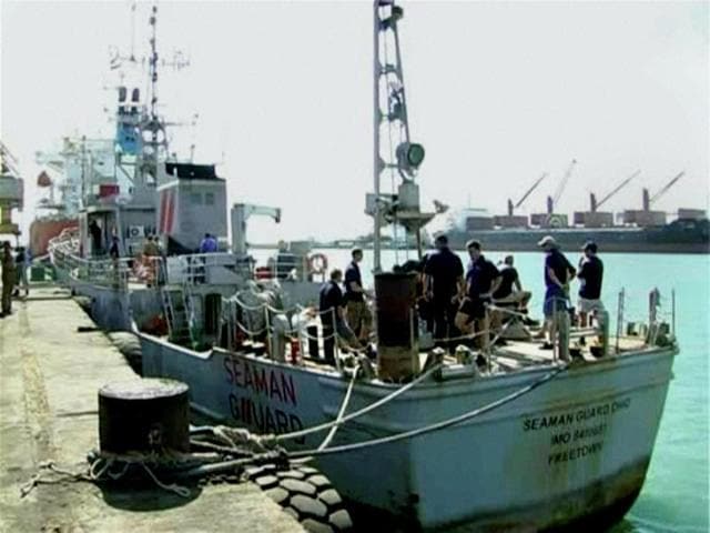 The US vessel, MV Seaman Guard Ohio, detained by the Coast Guard after it entered Indian waters carrying illegal arms and ammunition at Tuticorin Port. British MPs have described the court’s recent decision to imprison all on board - including 6 British citizens - for five years as a “miscarriage of justice”. (PTI Photo) The US vessel, MV Seaman Guard Ohio, detained by the Coast Guard after it entered Indian waters carrying illegal arms and ammunition at Tuticorin Port. British MPs have described the court’s recent decision to imprison all on board - including 6 British citizens - for five years as a “miscarriage of justice”. (PTI Photo)