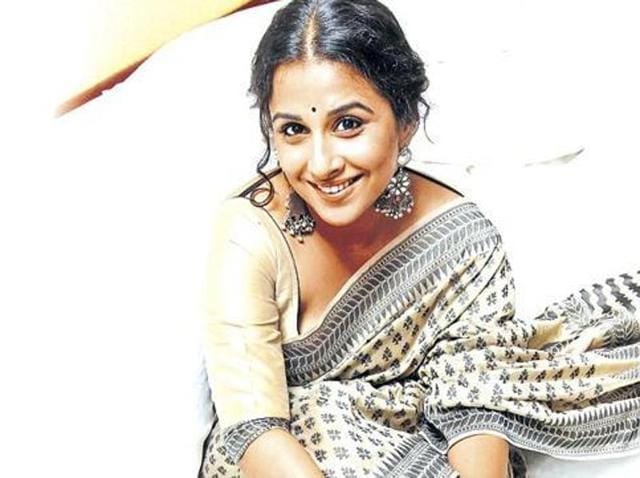 Vidya Balan in her trademark attire. (HT) Vidya Balan in her trademark attire. (HT)