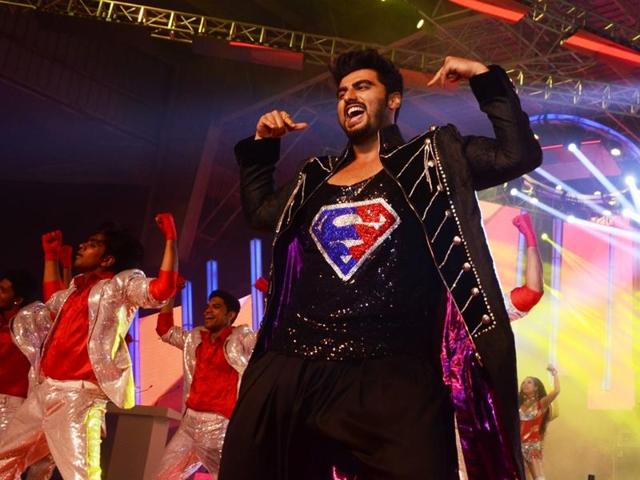 Arjun Kapoor performs on his famous number Superman Salman Ka Fan from Tevar. (Courtesy Sughar Singh) 