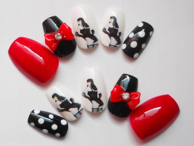 If acrylics aren’t your thing, then Jasmine Shaw has created a tutorial explaining how to get the look using just false nails and clipping and filing them by hand into a coffin shape. Once finished, it’s time to decorate, either opting for a high-shine finish like LongHairPrettyNails, or going matte, as Kylie is prone to do. (Pinterest) If acrylics aren’t your thing, then Jasmine Shaw has created a tutorial explaining how to get the look using just false nails and clipping and filing them by hand into a coffin shape. Once finished, it’s time to decorate, either opting for a high-shine finish like LongHairPrettyNails, or going matte, as Kylie is prone to do. (Pinterest)