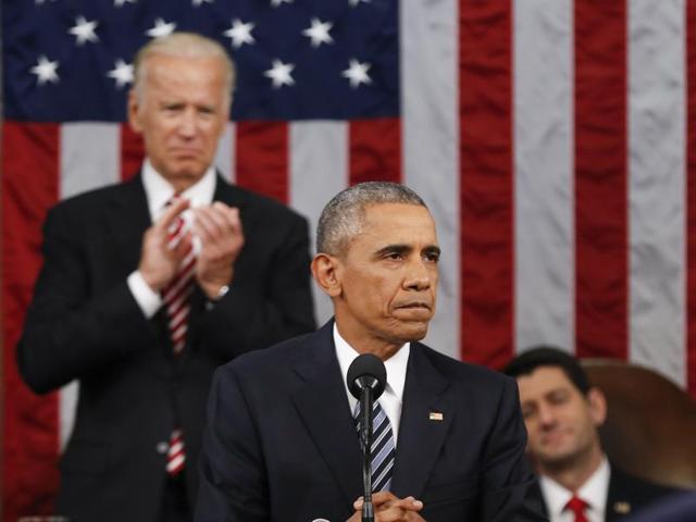 US President Barack Obama’s State of the Union address before a joint session of Congress on Capitol Hill in Washington. (AFP) US President Barack Obama’s State of the Union address before a joint session of Congress on Capitol Hill in Washington. (AFP)