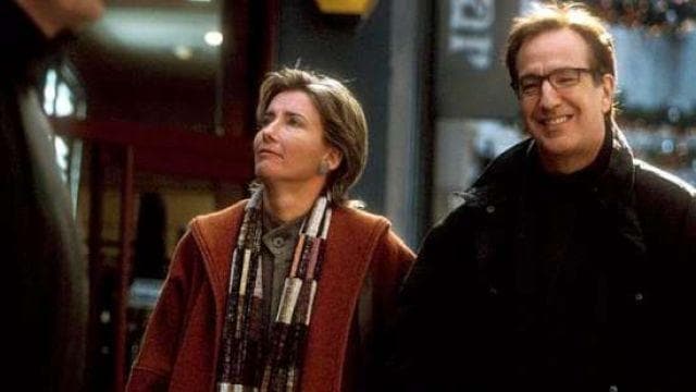 Alan Rickman and Emma Thompson in a still from Love, Actually. (YouTube)