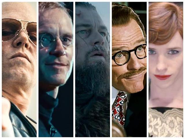 Best Actor: Johnny Depp (Black Mass), Michael Fassbender (Steve Jobs), Leonardo DiCaprio (The Revenant), Bryan Cranston (Trumbo), Eddie Redmayne (The Danish Girl). 