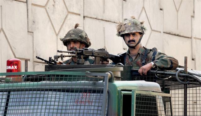 Security was beefed up at the Pathankot air force base during Prime Minister Narendra Modi’s visit to the air base. (PTI Photo) Security was beefed up at the Pathankot air force base during Prime Minister Narendra Modi’s visit to the air base. (PTI Photo)