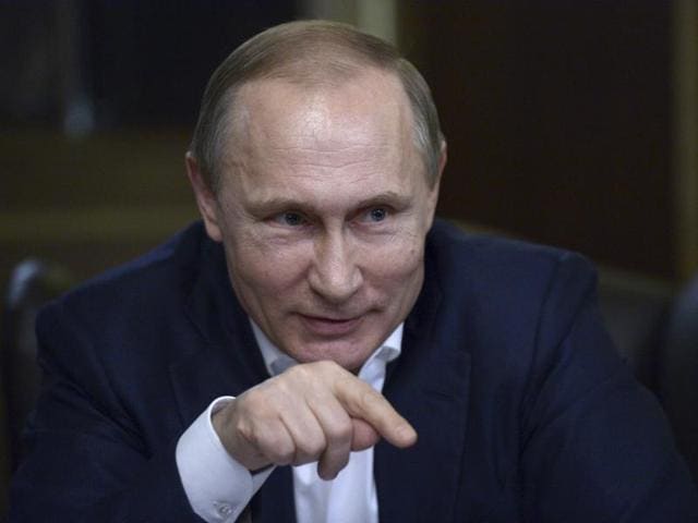 Russian President Vladimir Putin gives an interview to Germany's Bild newspaper at the Bocharov Ruchei state residence in Sochi, Russia. (REUTERS) Russian President Vladimir Putin gives an interview to Germany's Bild newspaper at the Bocharov Ruchei state residence in Sochi, Russia. (REUTERS)