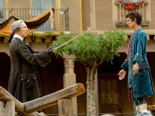 Rickman plays a scared father of a beautiful girl who might get abducted and murdered by a psychopath (Ben Whishaw) who wants to make perfume off her skin in Perfume: Story of a Murderer. (Dreamworks)
