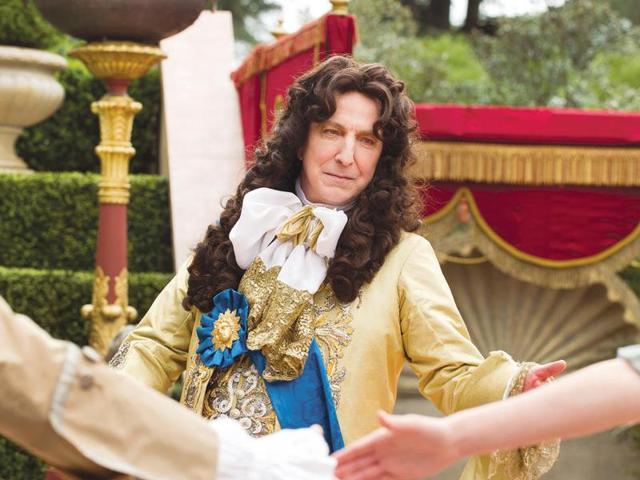 Alan Rickman plays France’s King Louis XIV in the romantic drama A Little Chaos on which he is also the director and co-screenwriter. (Focus Features)
