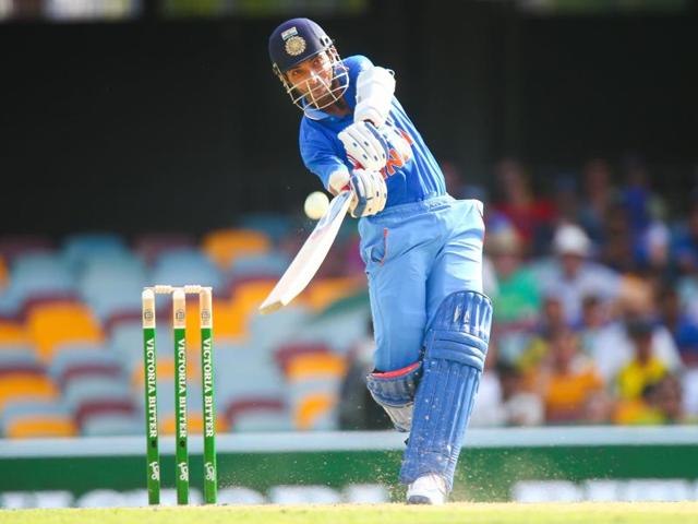 India's Ajinkya Rahane plays a shot during the one-day international cricket match. This is the second consecutive win that the Australian side  notched up against the Indian team. (AFP Photo) 