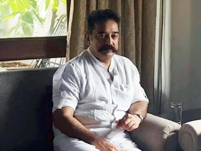 Kamal Haasan in a meeting with the MNS chief Raj Thackeray in Mumbai on October 30, 2015.(IANS)