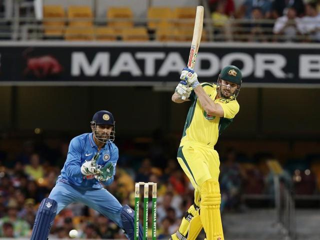 Australia's Shaun Marsh, right, plays a shot past India's wicket keeper MS Dhoni, left, during the second ODI between Australia and India in Brisbane on January 15, 2016. (AP Photo) Australia's Shaun Marsh, right, plays a shot past India's wicket keeper MS Dhoni, left, during the second ODI between Australia and India in Brisbane on January 15, 2016. (AP Photo)