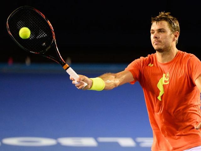 Stan Wawrinka of Switzerland finetunes his volleys during a practice session. (AFP Photo) Stan Wawrinka of Switzerland finetunes his volleys during a practice session. (AFP Photo)