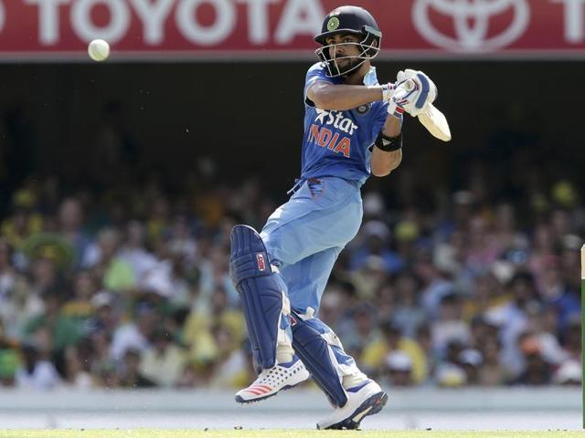 Virat Kohli plays a shot during his knock of 59. (AP Photo) Virat Kohli plays a shot during his knock of 59. (AP Photo)