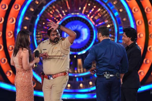 A character dressed as Singham on Bigg Boss 9. (Colors TV) A character dressed as Singham on Bigg Boss 9. (Colors TV)