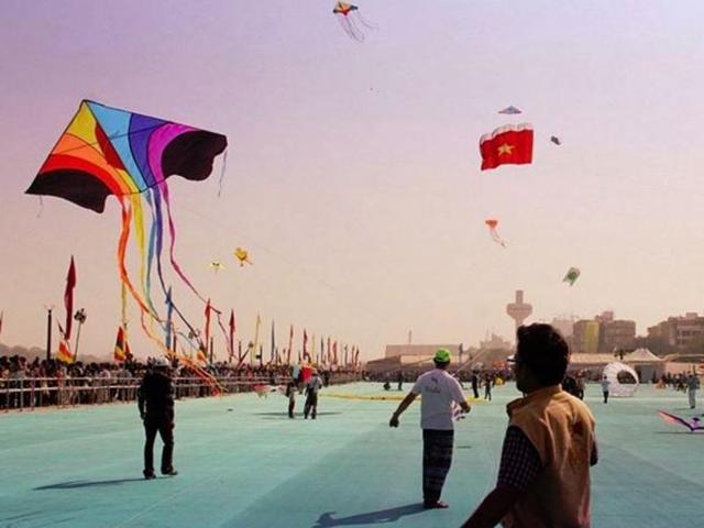International Kite Festival during Uttarayan in Ahmedabad. (Instagram/@mohitchalla)