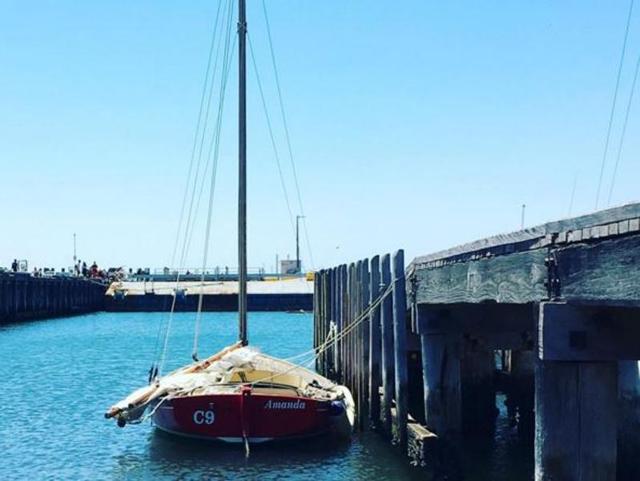 Someone’s boat floating in Melbourne, Australia. (Instagram/ffriday)