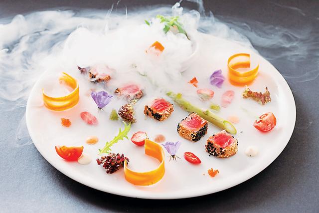 The science of knowing when to stop: Nearly everywhere I go, I see somebody serving rubbish food inside a cloud of smoke (above); foams on your food (below) are another side effect of overusing molecular gastronomy techniques.