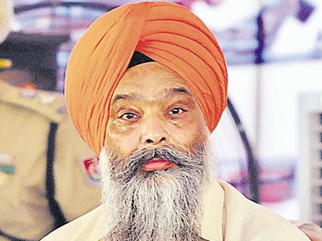 In a statement , senior SAD leaders Prem Singh Chandumajra (above) and Balwinder Singh Bhunder said: “Manpreet even formed the PPP on the directions of the Congress to cause a split in the Badal family and lure SAD legislators and partymen to the new outfit.”(HT Photo)