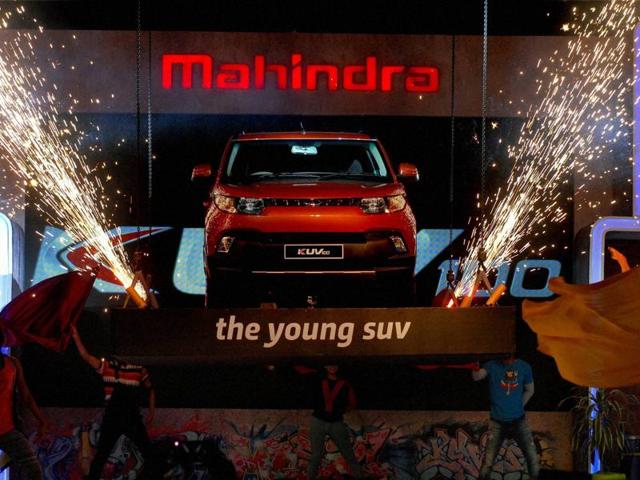 Auto major Mahindra had on Friday launched compact SUV KUV100, targeted at the first-time car buyers and youth. (PTI) Auto major Mahindra had on Friday launched compact SUV KUV100, targeted at the first-time car buyers and youth. (PTI)