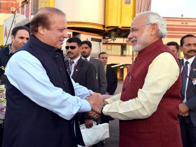 PM Narendra Modi’s surprise visit to Lahore on Christmas day to personally wish Nawaz Sharif happy birthday was a bold and brave act. (PIB Handout Photo) PM Narendra Modi’s surprise visit to Lahore on Christmas day to personally wish Nawaz Sharif happy birthday was a bold and brave act. (PIB Handout Photo)