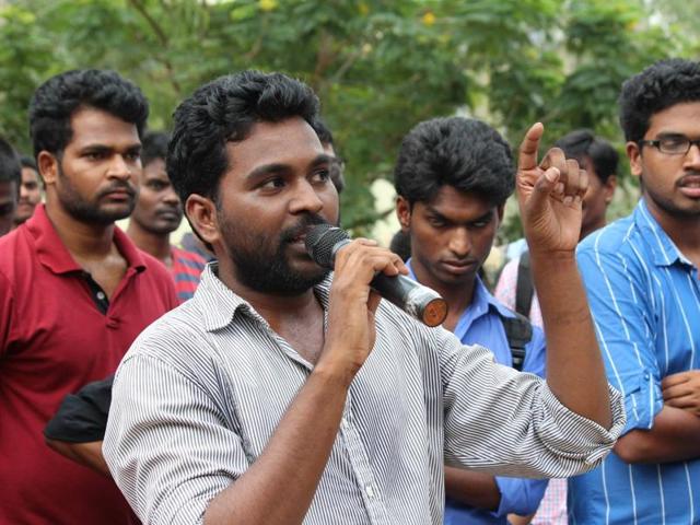 Vemula, who belonged to Guntur district in Andhra Pradesh, came from a poor background and held a scholarship under the University Grants Commission’s Junior Research Fellowship programme. (Facebook) Vemula, who belonged to Guntur district in Andhra Pradesh, came from a poor background and held a scholarship under the University Grants Commission’s Junior Research Fellowship programme. (Facebook)
