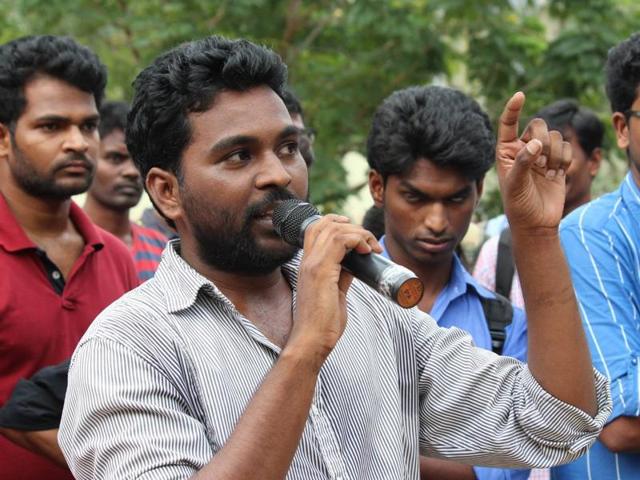 V Rohith, who was found hanging in central university hostel in Hyderabad.