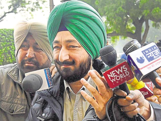 Gurdaspur SP Salwinder Singh outside Delhi court for questioning by NIA on Tuesday. (PTI) Gurdaspur SP Salwinder Singh outside Delhi court for questioning by NIA on Tuesday. (PTI)