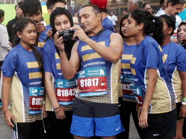 We suspect Rahul Bose is more interested in photography than running!  (PTI) 