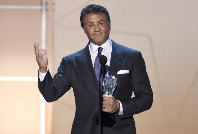 Sylvester Stallone accepts the award for best supporting actor for Creed. (Chris Pizzello/Invision/AP) Sylvester Stallone accepts the award for best supporting actor for Creed. (Chris Pizzello/Invision/AP)